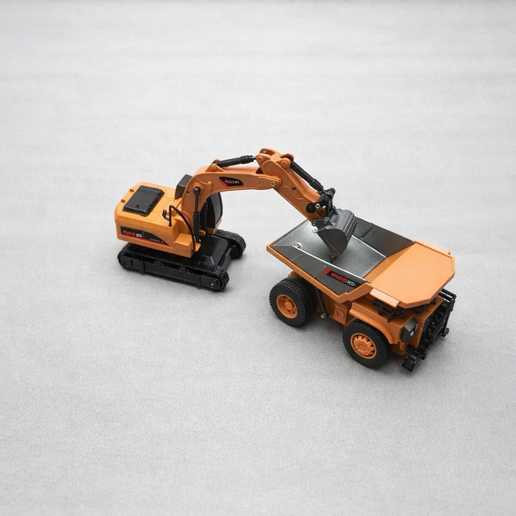 🚜 1/64スケール 精密RC建設車両シリーズ （ショベルカー／2台セット／3台セット）